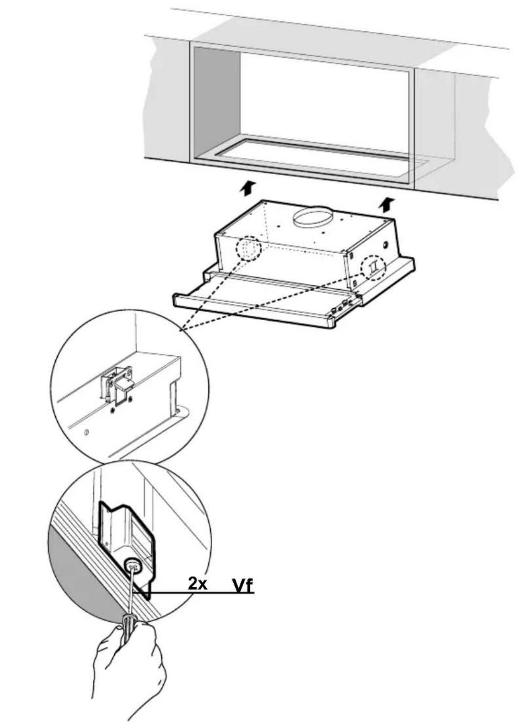 FABER FLEX24SS300 - ATTACHING THE HOOD TO THE CABINET - 6