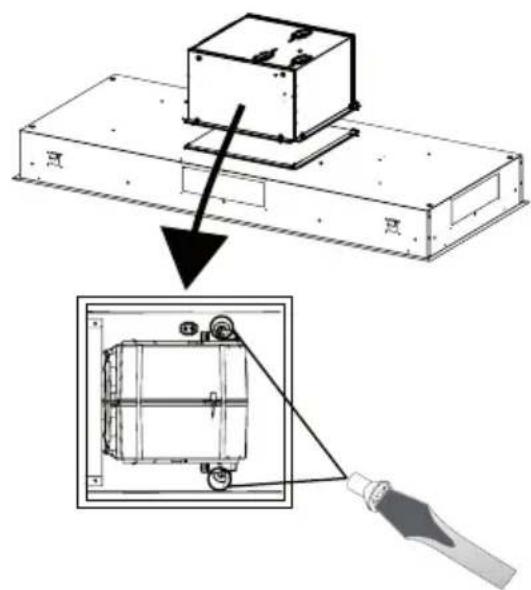 FABER STRTIS48WHNB - Instalación del ventilador interno - 2