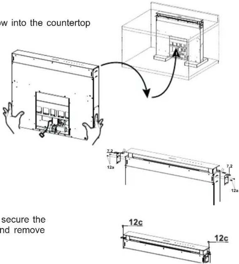FABER SCLX3015BKNBB - Inserting the Hood Canopy into the countertop from below - 1