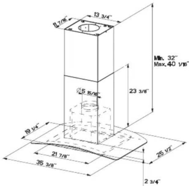 FABER TRAT30SSV - Chimney Flues Must Be Removed Before Installing the Hood - 6
