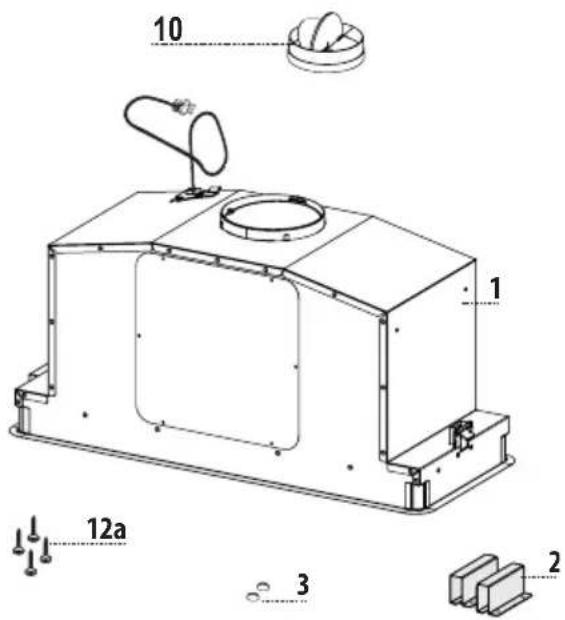 FABER INLT35SSV - Réf. Qté Composants d'installation - 2