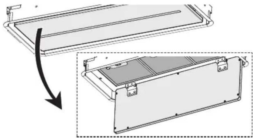 FABER INLT35SSV - Limpieza del panel de la tapa del filtro - 1