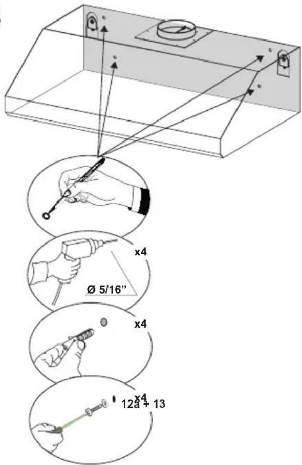 FABER OSTR30SS400 - Instructions pour l'installation murale - 9
