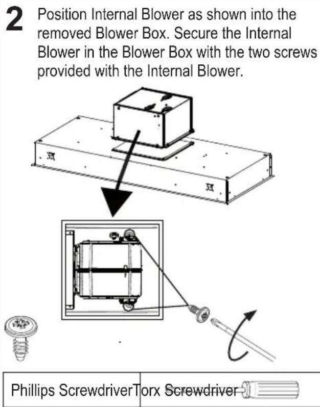 FABER HILTIS36WHNB - INTERNAL BLOWER INSTALLATION - 2