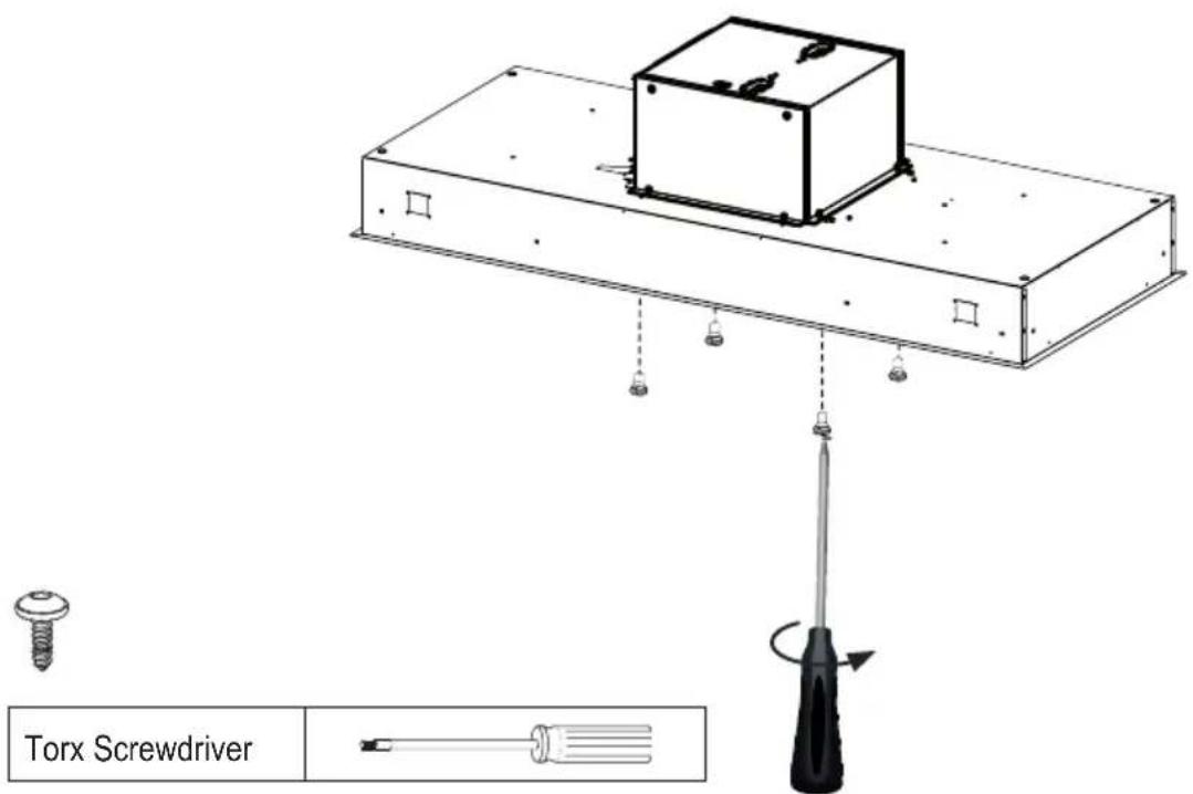 FABER HILTIS36WHNB - Attach Motor Box to the Range Hood - 1