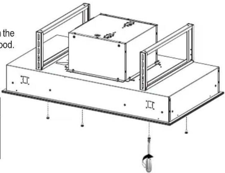 FABER HILTIS36WHNB - Use the Screws to attach the hood to the ceiling brackets - 1