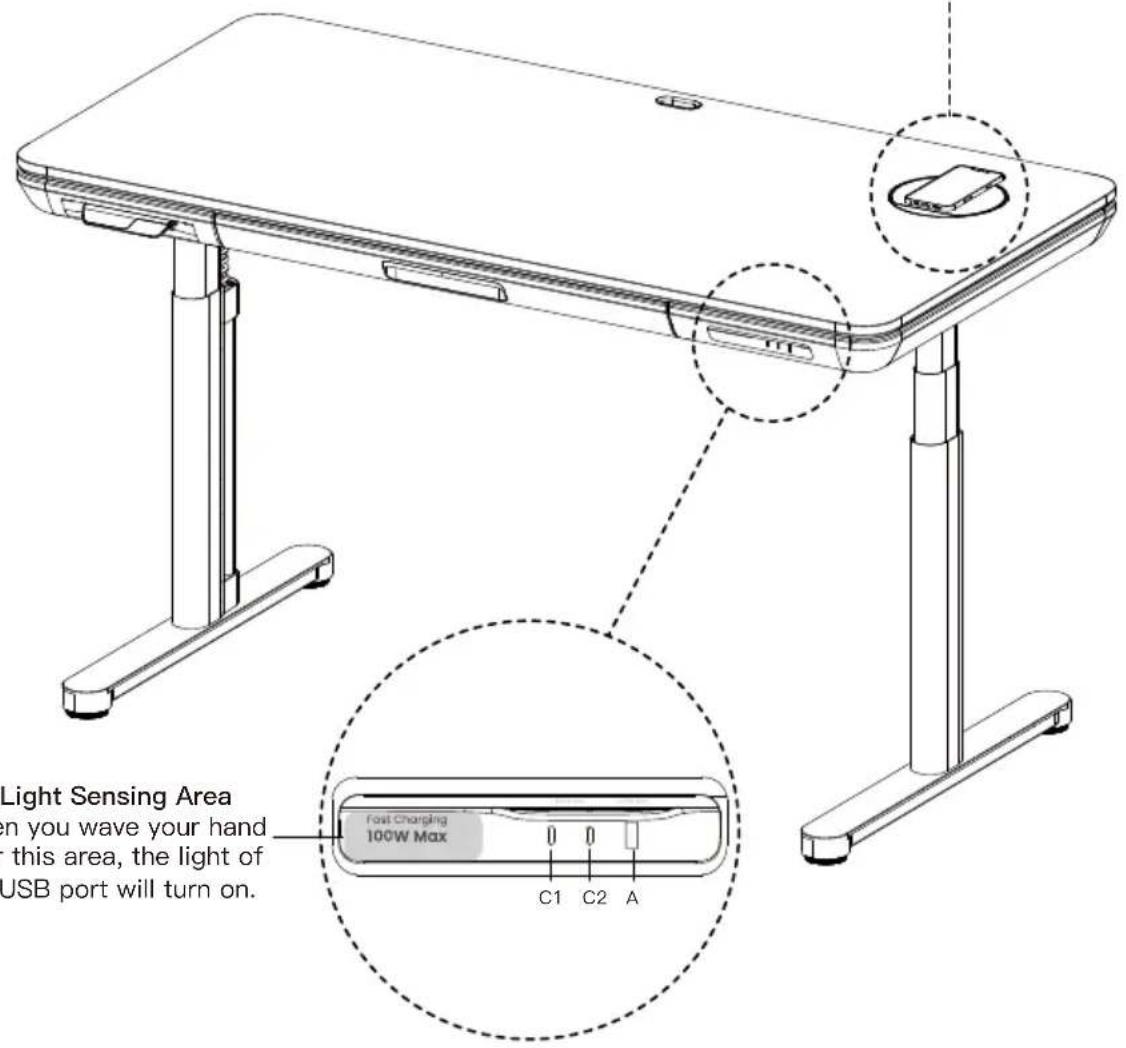 ErgoAV ErgoFx ERDS1-01B - Using the Wireless Charging and USB Charger - 2