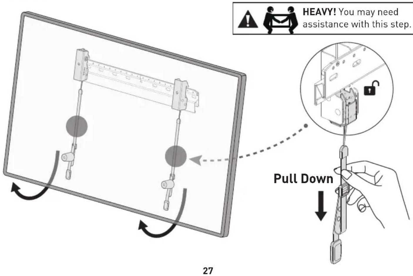 ErgoAV ERMLM3-01B - STEP 7 How to Remove the TV - 1