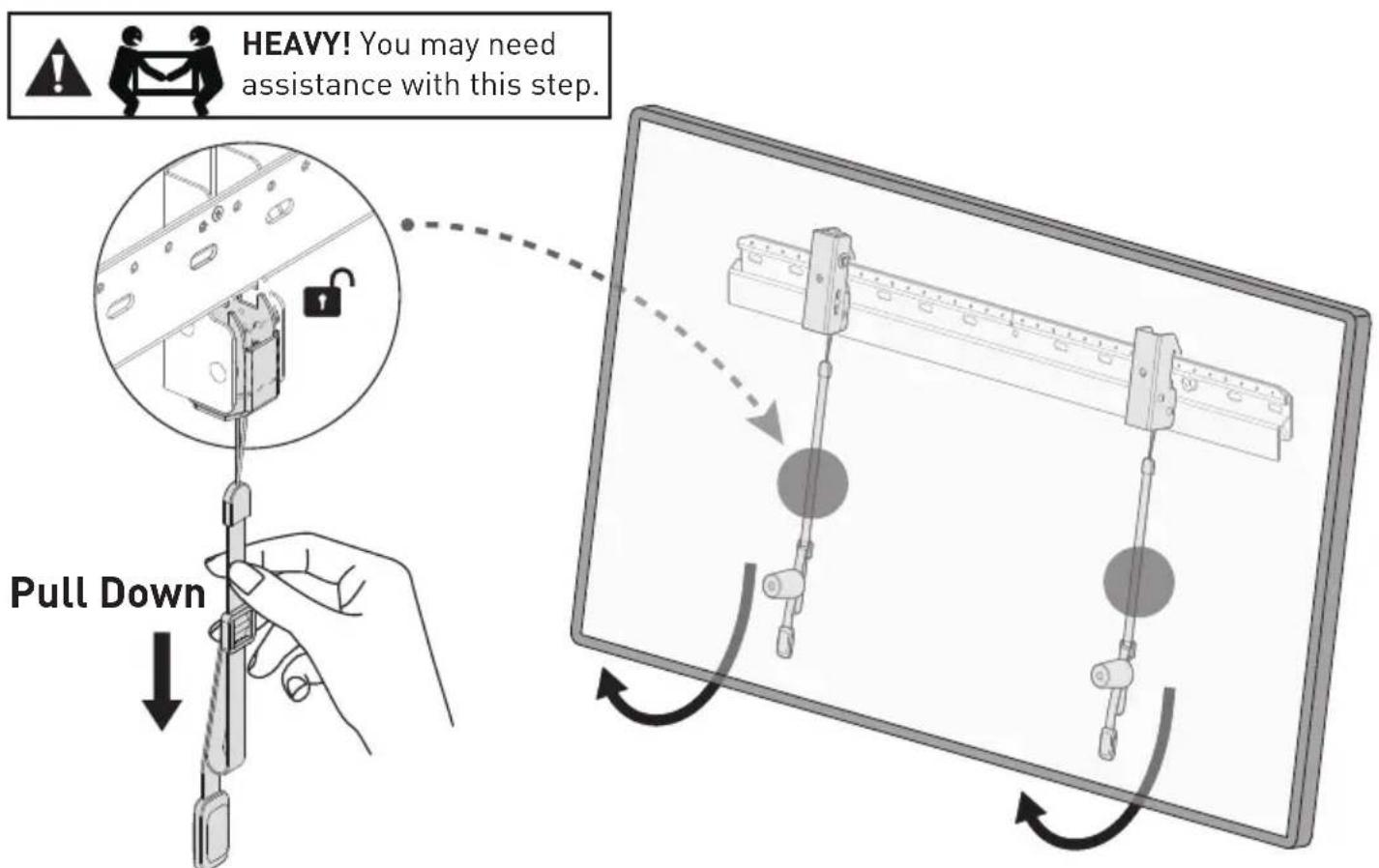 ErgoAV ERMLL3-01B - STEP 7 How to Remove the TV - 1
