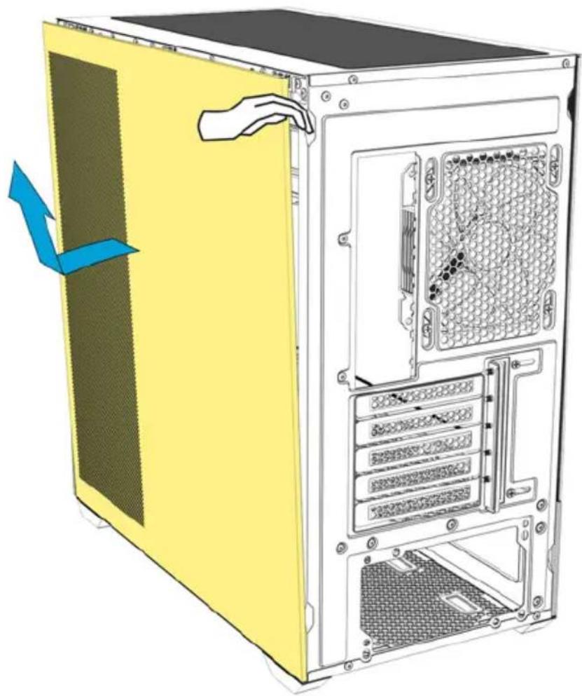 Sharkoon MK7 ARGB - Assemblage du panneau latéral - 1