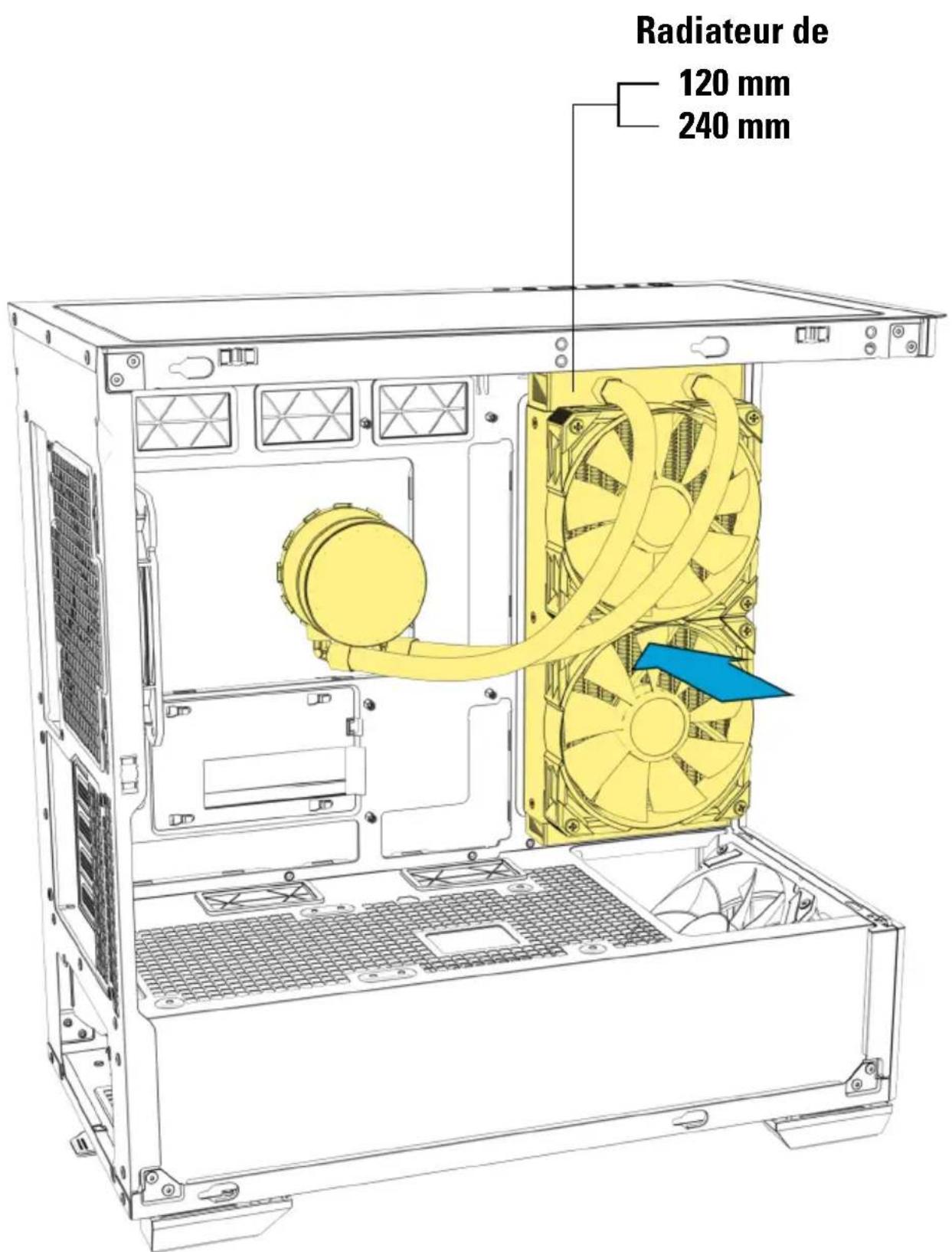 Sharkoon Elite Shark CM100 - Installer le radiateur sur le panneau latéral - 1