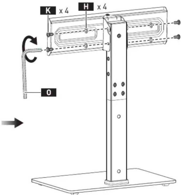 ErgoAV ERTSM2-02B - ÉTAPE 3 Fixer la Plaque TV au Pilier d'extension - 4