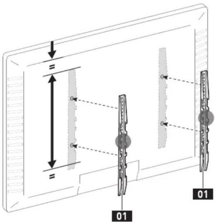 ErgoAV ERTSM2-02B - 1-2 Positionner les Supports TV - 1