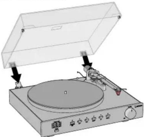 LENCO LS-700 - Pölysuojan asentaminen - 1