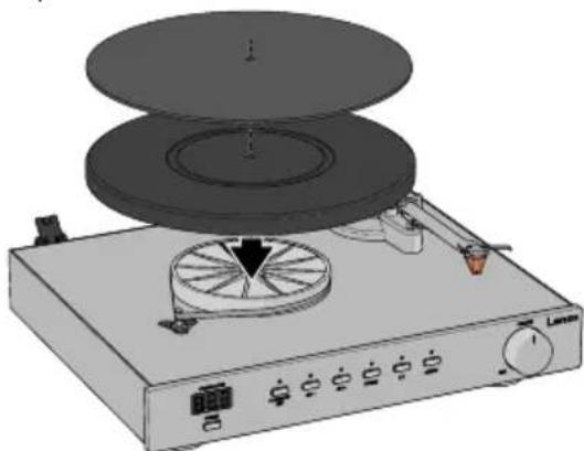 LENCO LS-700 - Montering av skivtallrik och matta - 1