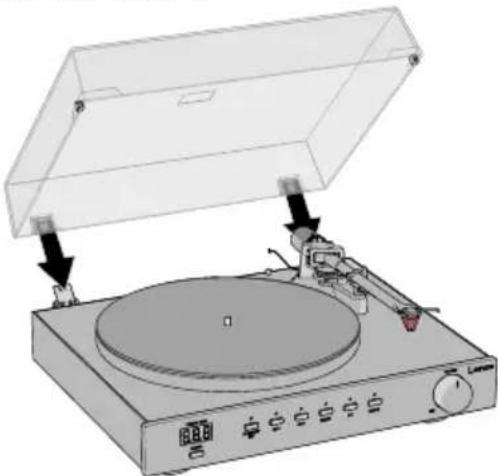LENCO LS-700 - Installing the dust cover - 1