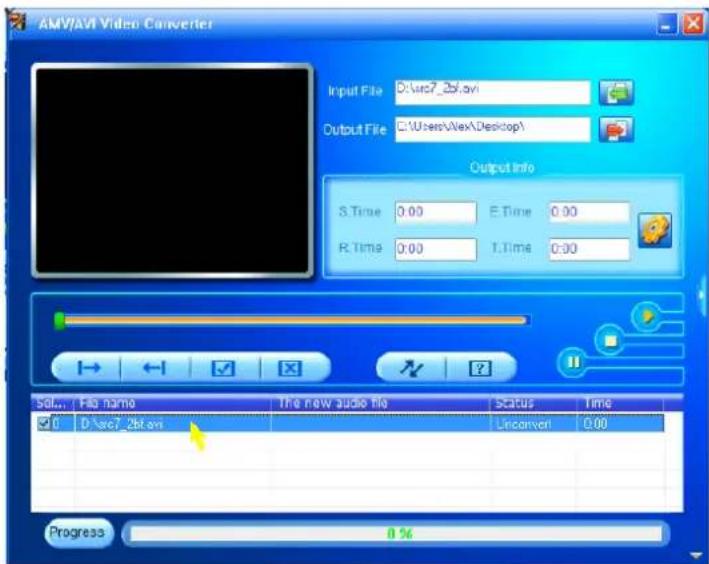 LENCO MP-208 - Convertir des fichiers vidéo en fichier AVI/AMV - 3