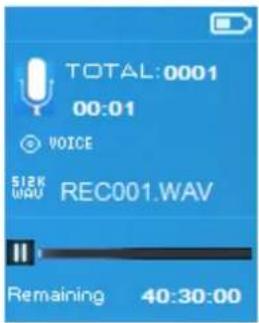 LENCO MP-208 - Pantalla "Grabando" - 1