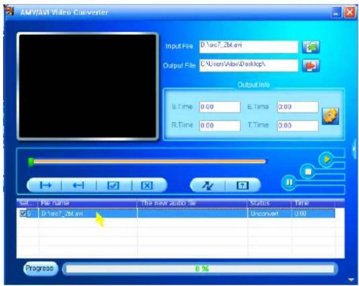 LENCO MP-208 - Conversión de archivos de vídeo al formato AVI/AMV - 3