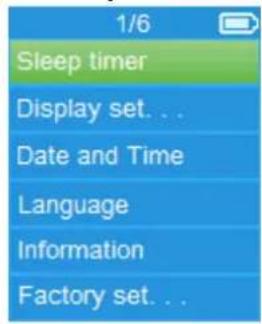 LENCO MP-208 - "Setup" Menu - 1