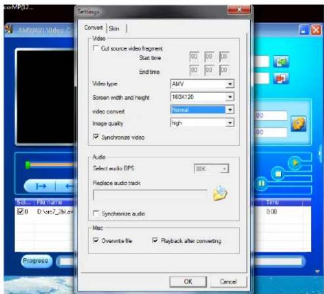 LENCO MP-208 - Videodateien in AVI/AMV-Dateien umwandeln - 4