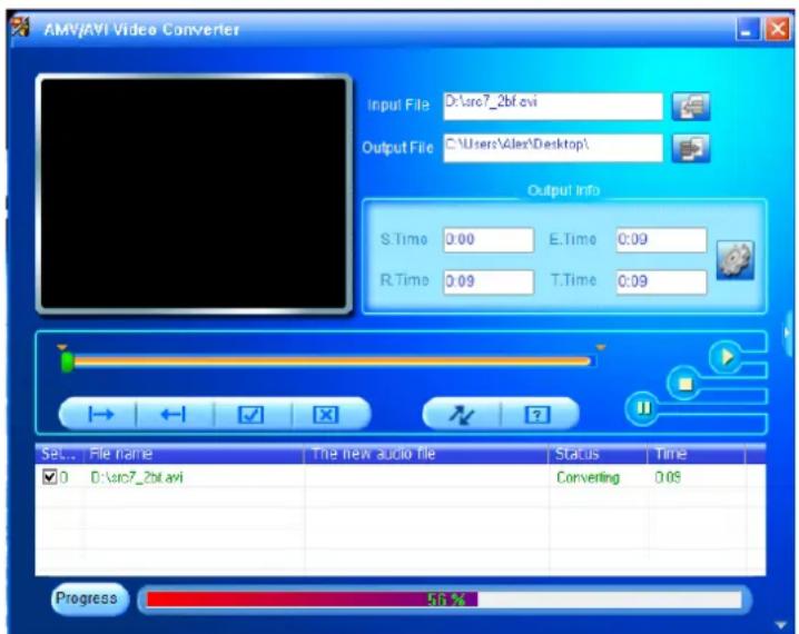 LENCO MP-208 - Videobestanden converteren naar het AVI/AMV-formaat - 5