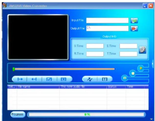 LENCO MP-208 - Videobestanden converteren naar het AVI/AMV-formaat - 1