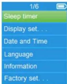 LENCO MP-208 - Menu de configuration - 1
