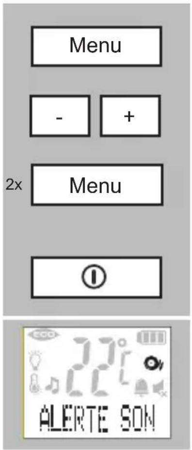 Menu - + 2x Menu ! ALERTE SON