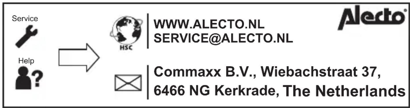 ALECTO DB-188 LUX - ERLÖSCHEN DER GARANTIE: - 1