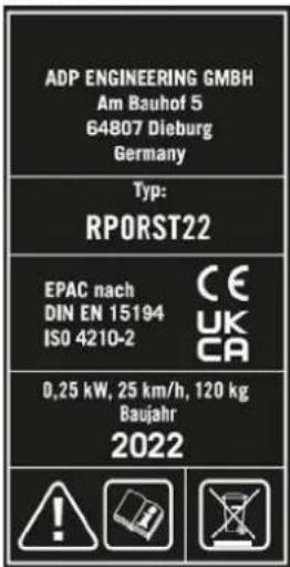 PORSCHE eBike Sport - Plaque signalétique - 1