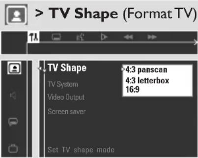 PHILIPS MX3910D - Réglage du format de l'image du téléviseur - 1