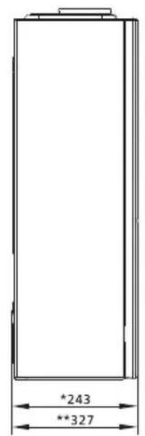 PHILIPS AquaShield AWH7307 - 外形尺寸示意图 - 2