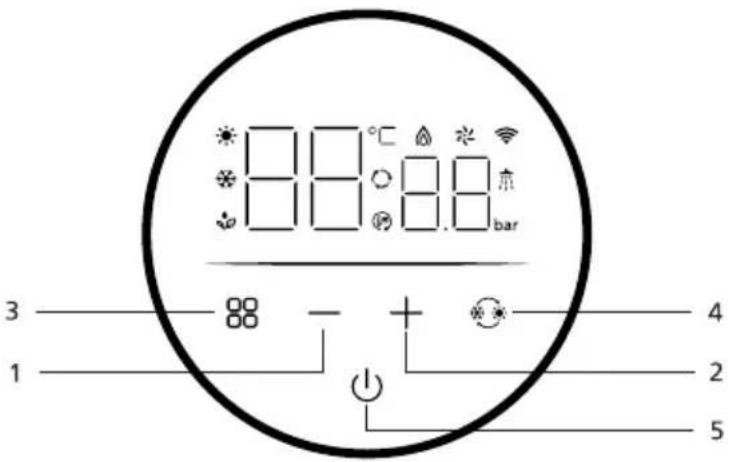 PHILIPS AquaShield AWH7307 - 显示屏说明 - 1