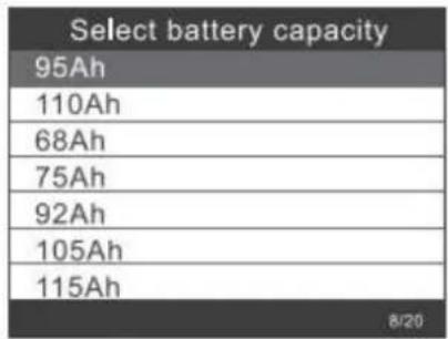 ANCEL VD700 - Choisissez une nouvelle capacité de batterie et un nouveau fabricant: - 1