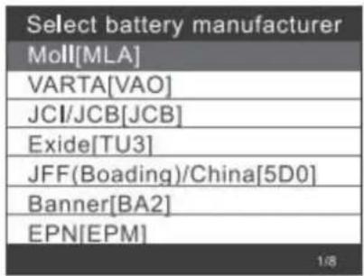 ANCEL VD700 - Choisissez une nouvelle capacité de batterie et un nouveau fabricant: - 2