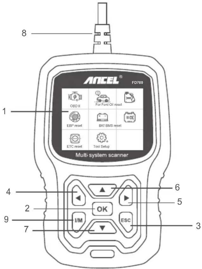 ANCEL FD700 - Product specification - 1