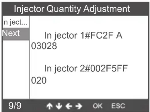 ANCEL FD700 - Injector Quantity Adjustment - 3