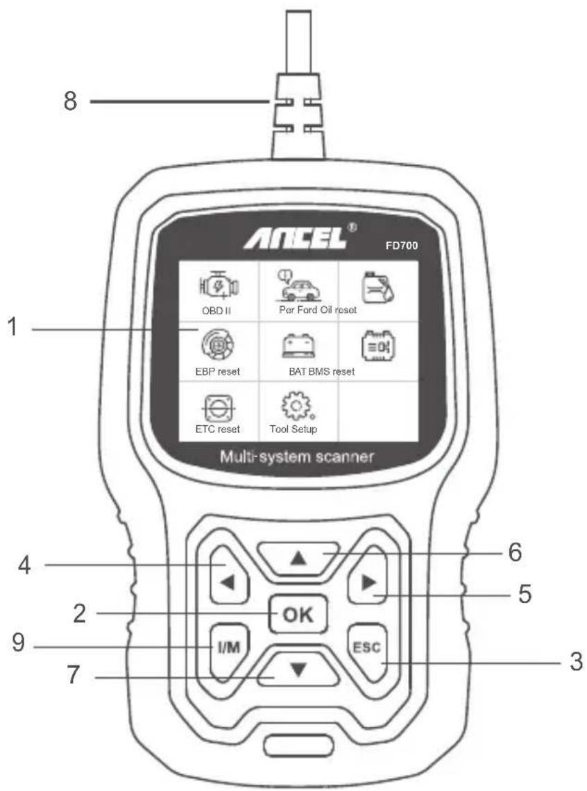 ANCEL FD700 - Specifiche di prodotto - 1