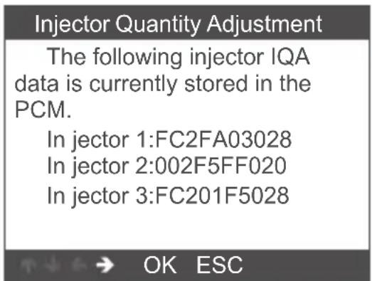 ANCEL FD700 - Injector Quantity Adjustment - 6