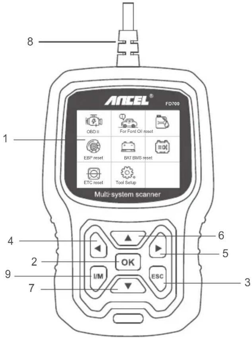 ANCEL FD700 - Especificaciones del producto - 1