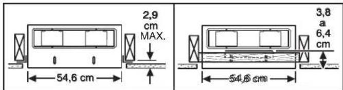 2,9 cm MAX. 54,6 cm 3,8 a 6,4 cm 54,6 cm