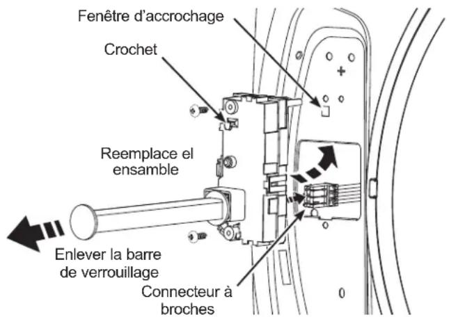 GE GFW350SPY - RETIREZ L'ASSEMBLAGE DE VERROU ET INSTALLEZ-LE SUR LE CÔTÉ OPPOSÉ DE LA LAVEUSE (SUITE) - 2