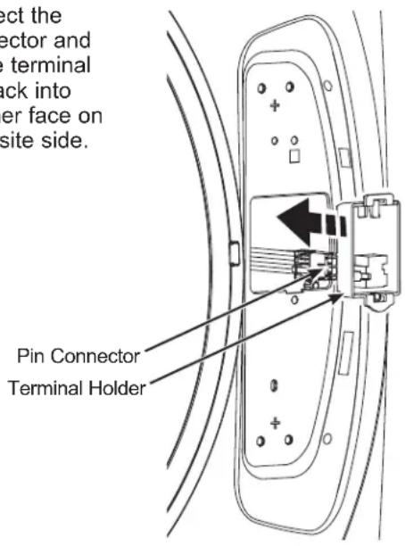 GE GFW350SPY - ⑧ RECONNECT PIN CONNECTOR FROM THE WASHER AND REPLACE THE TERMINAL HOLDER - 1