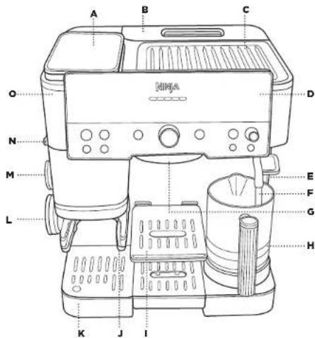 NINJA Luxe Café Premier ES601 - BESTANDTEILE - 1