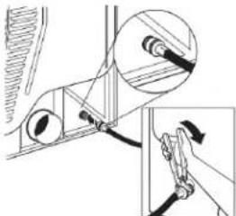 MAYTAG MED6205RF - Fixer le long tuyau au raccord en « Y » et serrer les raccords - 2