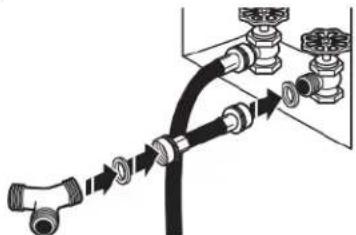 MAYTAG MED6205RF - Fixer le tuyau court et le raccord en « Y » - 1
