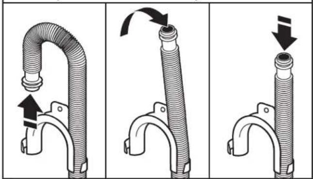 MAYTAG MTW7205RW - Enlever la bride de retenue pour tuyau de vidange (installations avec vidange au plancher seulement) - 1