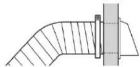 MAYTAG MED5605RU - Raccorder le conduit d'évacuation au clapet 3. Serrer les raccords - 1