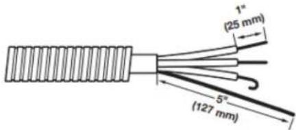 MAYTAG MED5605RU - Préparer le câble à 4 fils pour un raccordement direct - 1